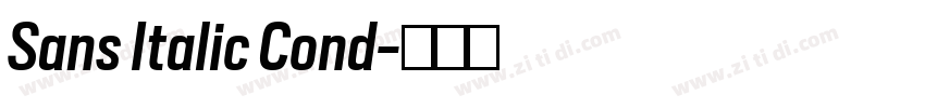 Sans Italic Cond字体转换